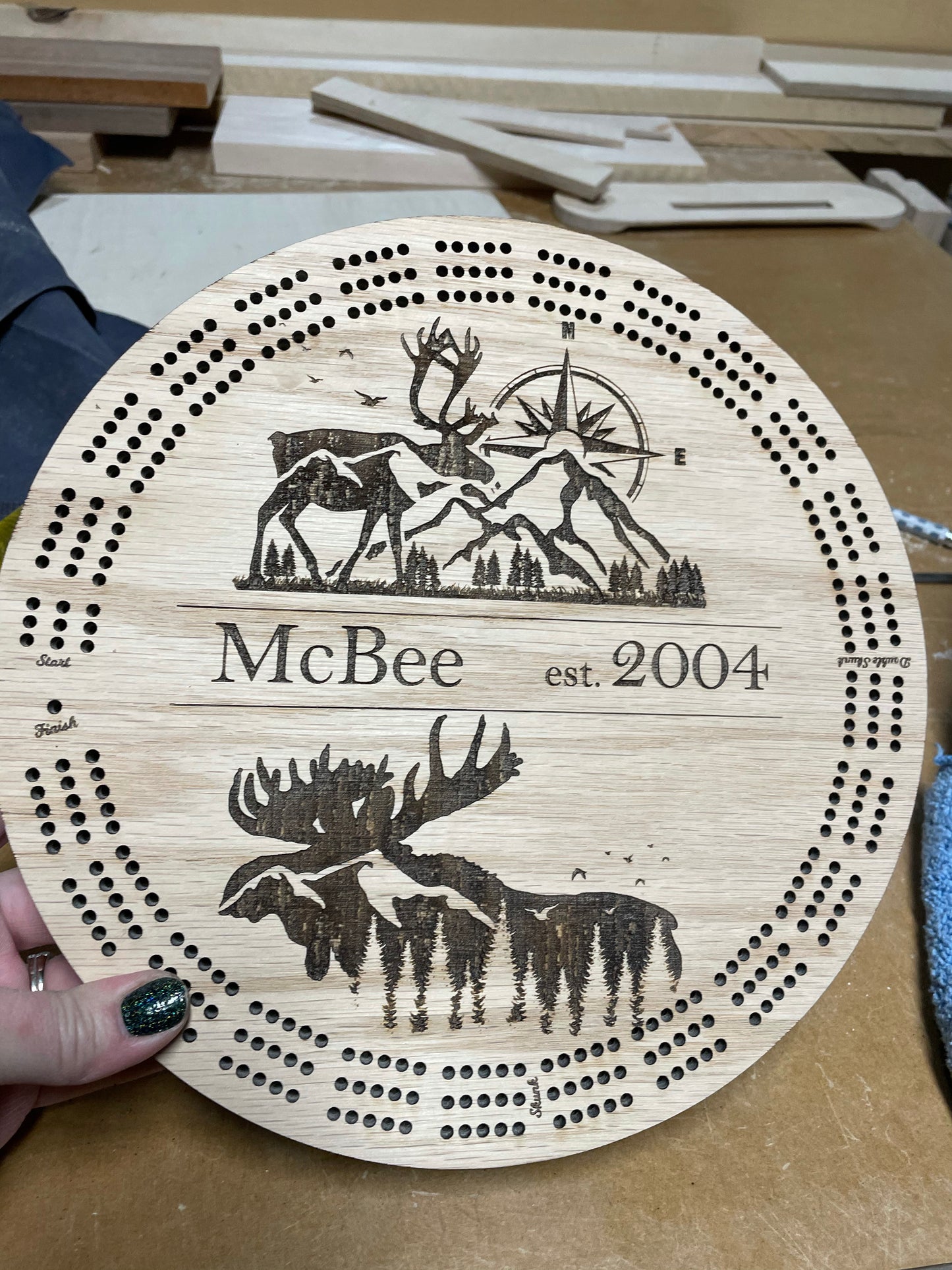 Customized Cribbage Board